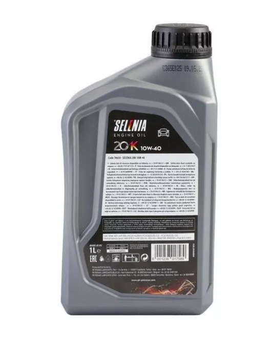 Selenia 20K 10W-40 A3/B4 – Olio Motore Semisintetico FCA 955535-G2/D2