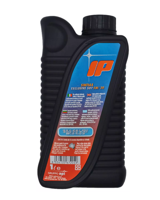 IP 5W-30 Sintiax Exclusive 507 – Olio Motore Sintetico ACEA C3 BMW LL-04