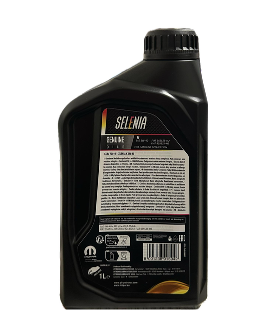 Petronas Selenia K 5W40 Benzina – Omologato Fiat 955535-M2 / H2