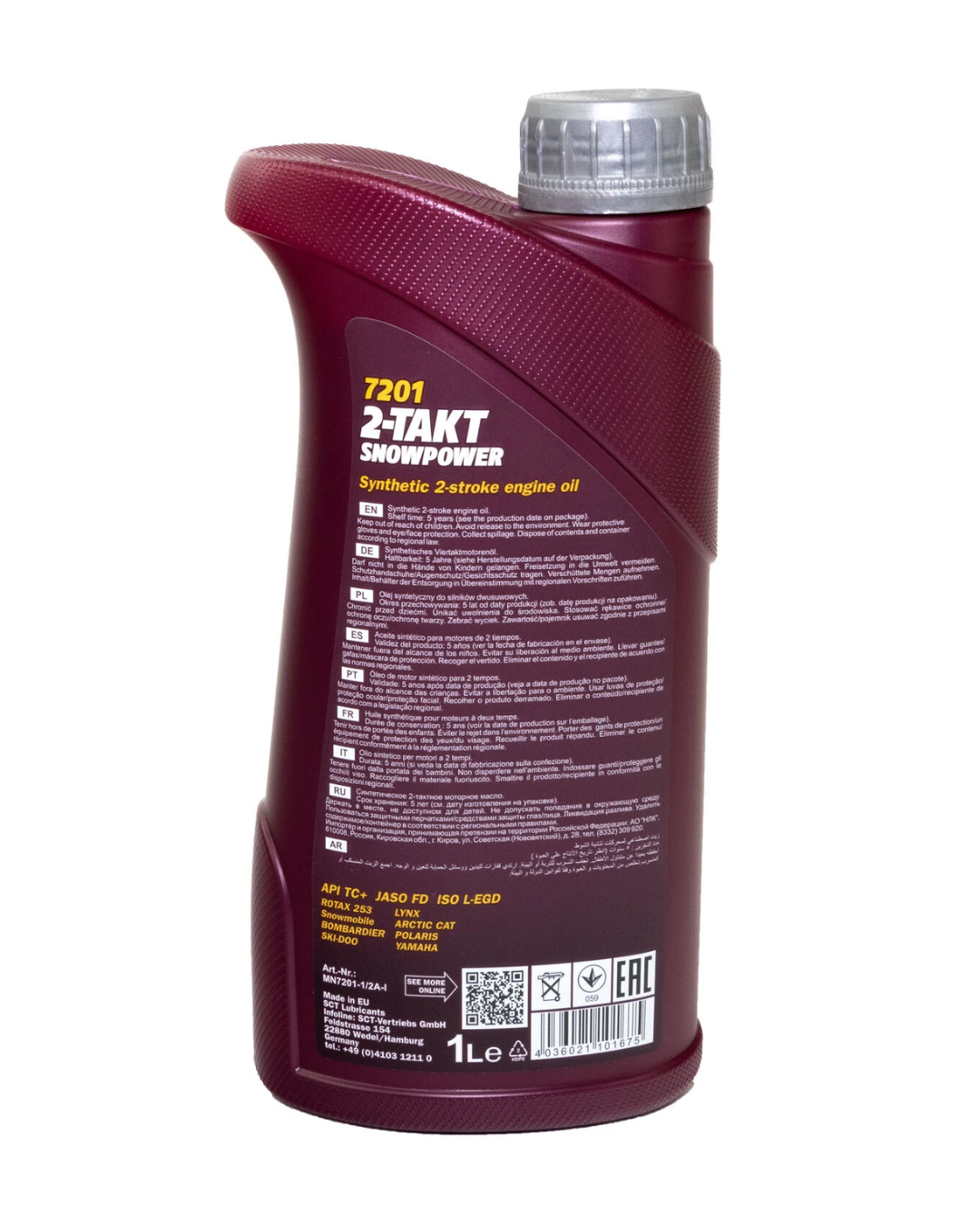 Mannol Snowpower 2T Olio Motore 2 Tempi – API TC+ JASO FD Sintetico