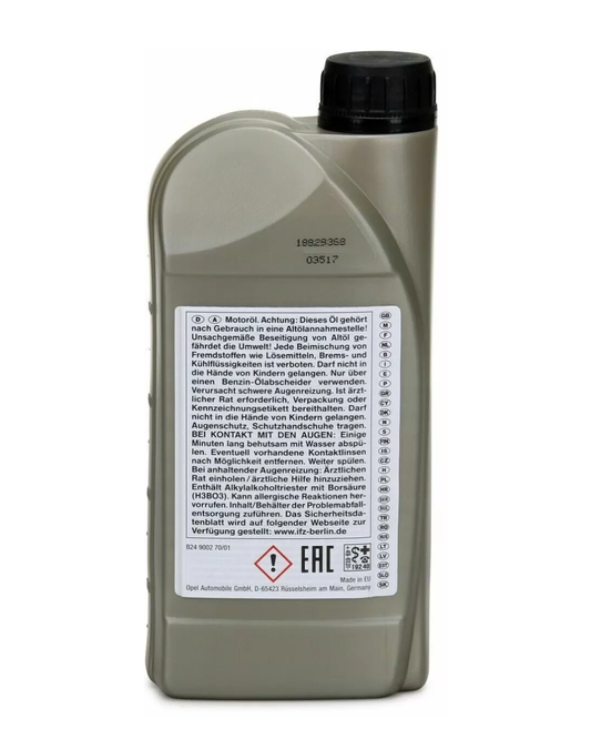 OPEL GM 5W-30 Dexos2 – ACEA C3 – MB 229.51 / 229.52 – Filtro DPF Compatibile