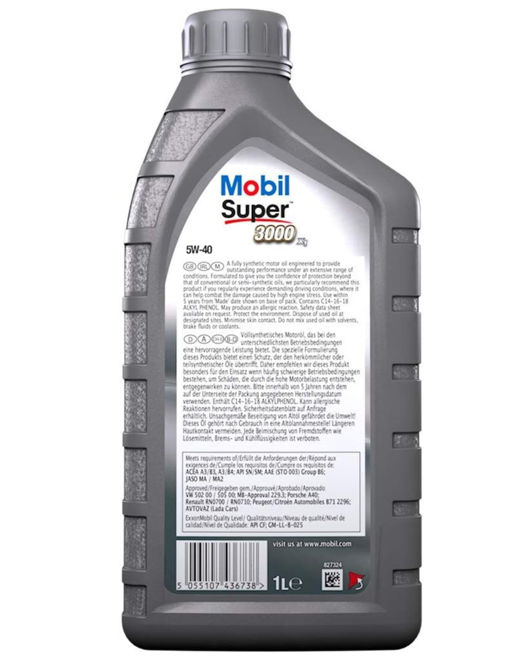 Mobil Super 3000 X1 5W-40 ACEA A3/B3 A3/B4 API SN/SM – VW 502.00 505.00 MB 229.3