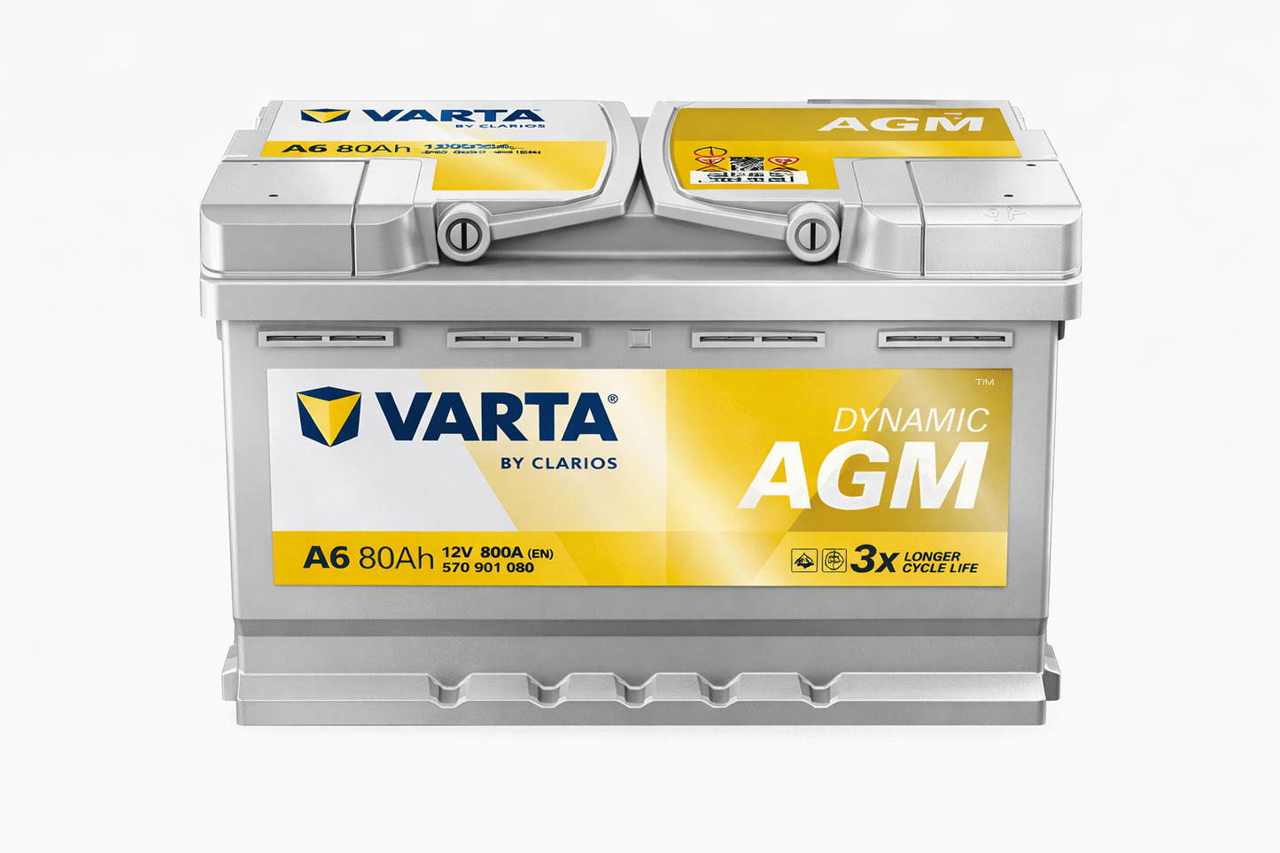 Varta Dynamic AGM A6 80Ah 12V 800A EN Batteria Auto Start&Stop