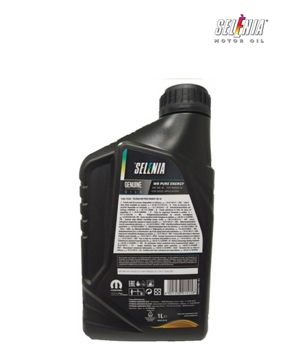 PETRONAS Selenia WR Pure Energy 5W-30 – Olio Motore – ACEA C2 – FIAT / Mopar