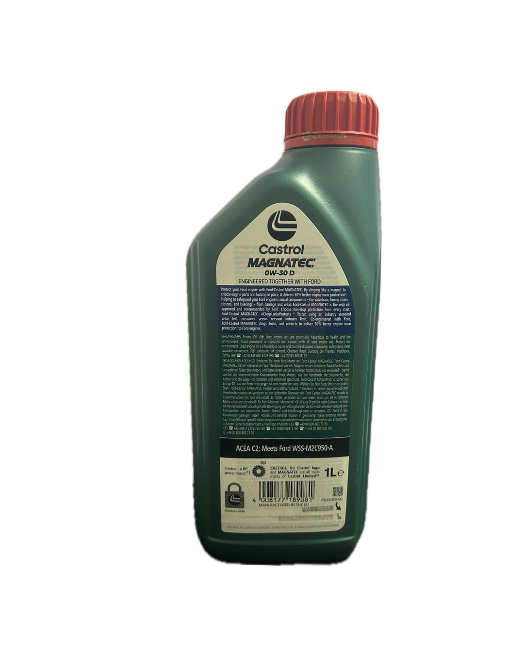 Castrol MAGNATEC 0W-30 D Olio Motore Sintetico Ford WSS-M2C950-A ACEA C2