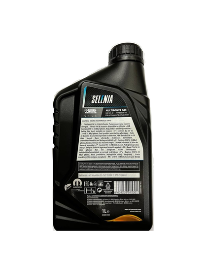 Selenia Multipower Gas 5W-40 – Olio Motore Sintetico ACEA C3 GPL/Metano