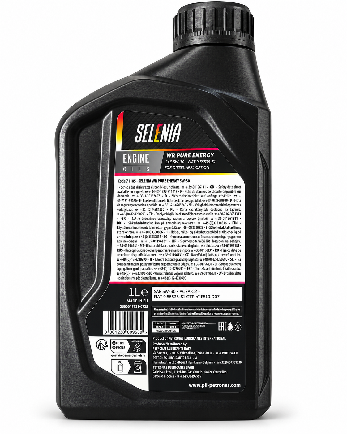 PETRONAS Selenia WR Pure Energy 5W-30 – Olio Motore – ACEA C2 – FIAT / Mopar – Auto Evo Store