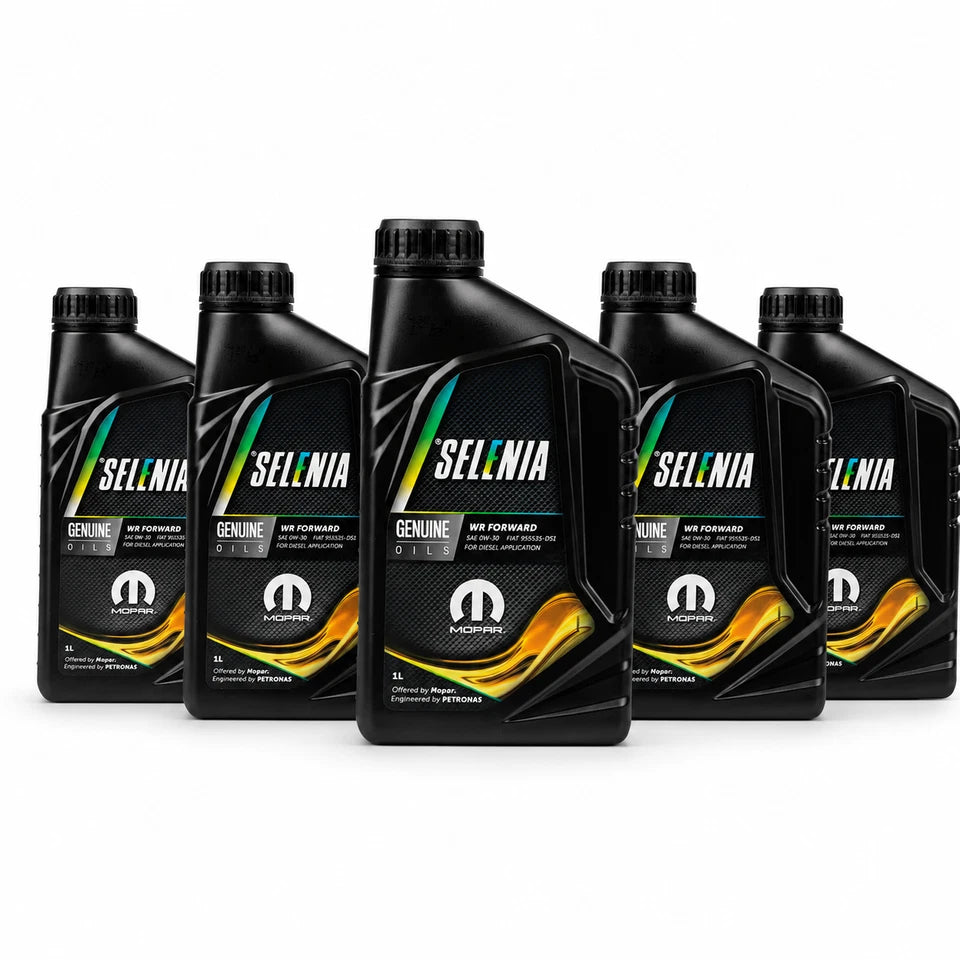 Kit Tagliando Completo Fiat 500X 1.6 MJT 114/120 CV con 4 Filtri UFI + 5L Olio Selenia WR Forward 0W30 + 1L Antigelo Omaggio