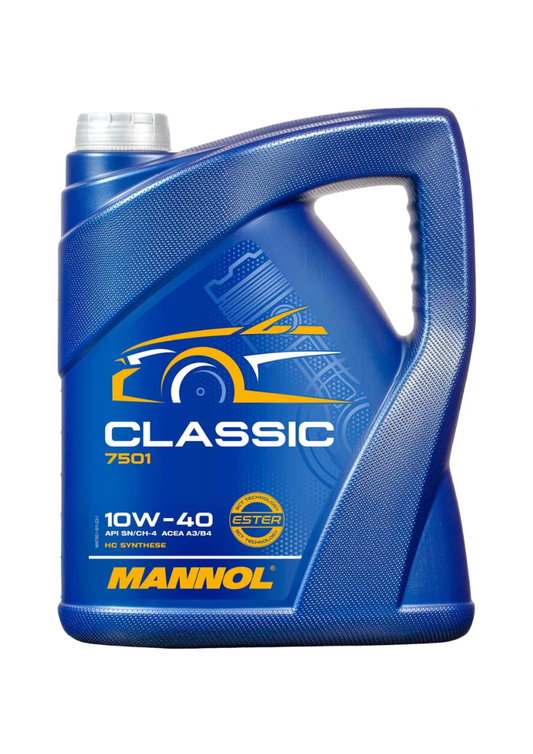 MANNOL Classic 10W-40 – Olio Motore Semi-Sintetico – ACEA A3/B4 – API SL/CF