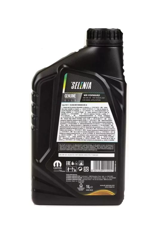Selenia WR Forward 0W-20 – ACEA C5 Fiat 9.55535-DSX
