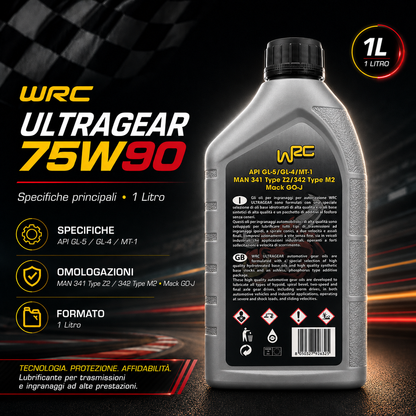 WRC Ultragear 75W-90 – Olio Cambio API GL-5 / GL-4 / MT-1 – 1 L — retro