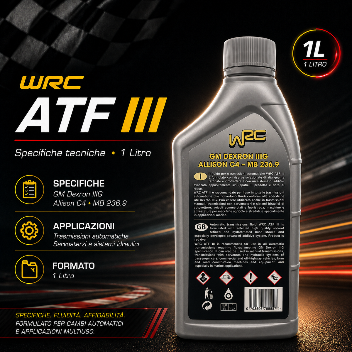 WRC ATF III – Fluido Cambio Automatico Dexron IIIG – 1 L — retro