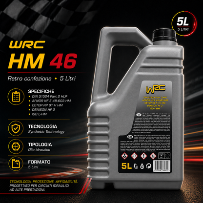 WRC Hydro HM 46 – Olio Idraulico ISO 46 – 5 L — retro