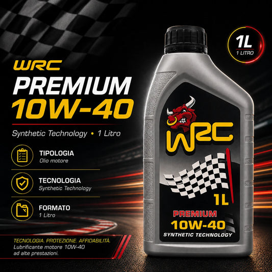 WRC Premium 10W-40 – Olio Motore Semi-Sintetico ACEA A3/B4 – 1 L – Auto Evo Store